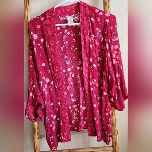 Lucky Brand Red floral jacket